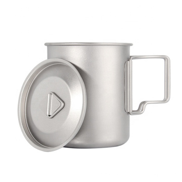 Wholesale outdoor camping drinking titanium mug